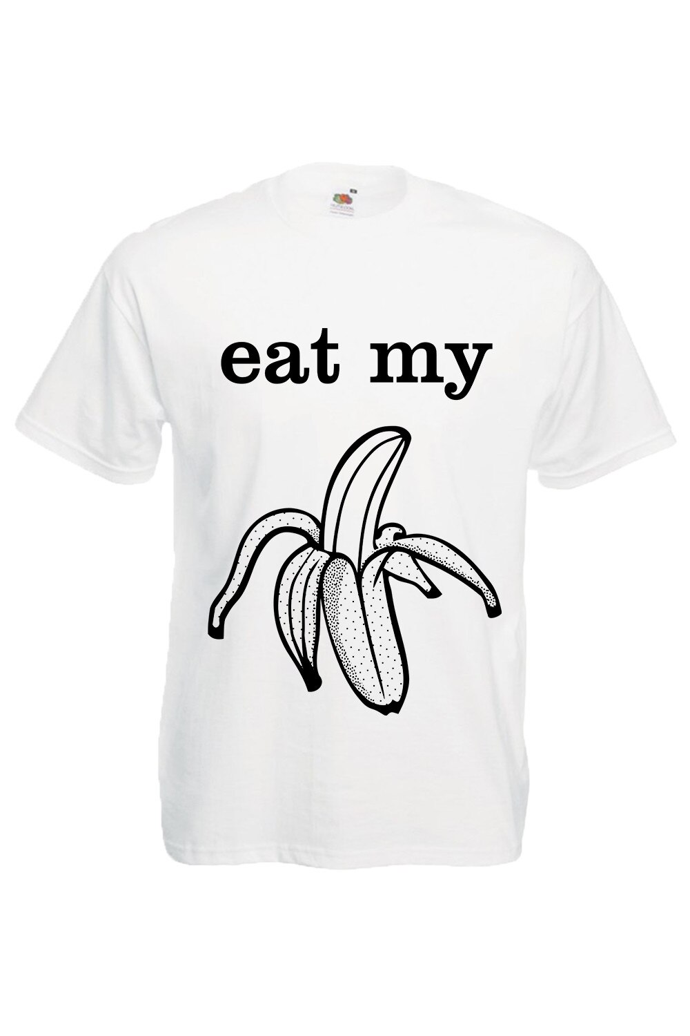 Tricou barbatesc personalizat Eat my banana, alb, Alb