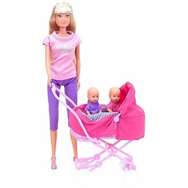 Papusa Steffi cu bebelusi Sunshine twins 5738060 Simba