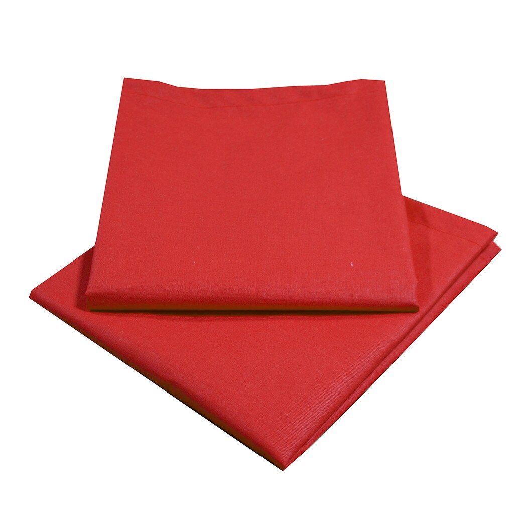 Set 2 fete de perna, Unicolor rosu, 50x70 cm - 2FPN-50-18