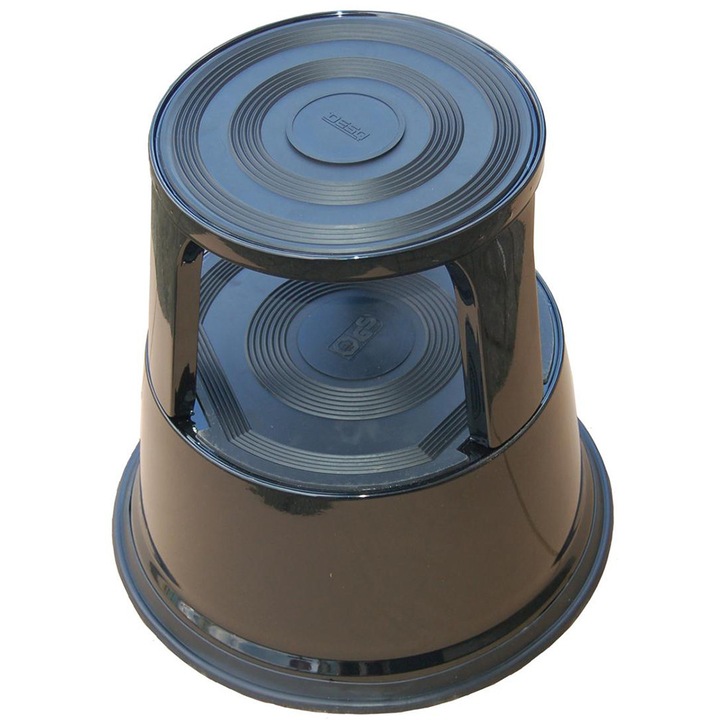 Taburet metalic pentru dulapuri inalte, DESQ, negru