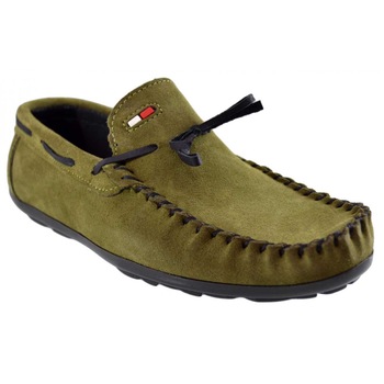 Mocasini Barbatesti Verzi din Piele intoarsa Naturala Mocasini Barbatesti Verzi din Piele intoarsa Naturala