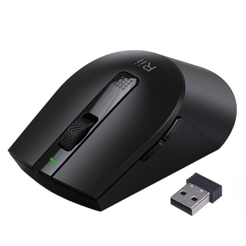 Mouse optic Wireless 2.4GHz, Rii Tek, 3200 DPI, USB, LED indicator, 6 butoane