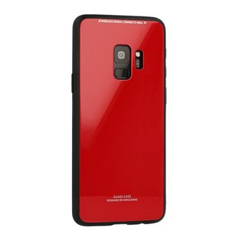 Husa Glass Case, Samsung Galaxy S9, Rosu Husa Glass Case, Samsung Galaxy S9, Rosu