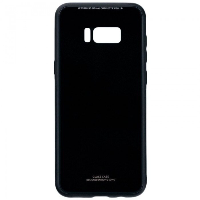 Husa Glass Case -Samsung S8 Plus, Negru