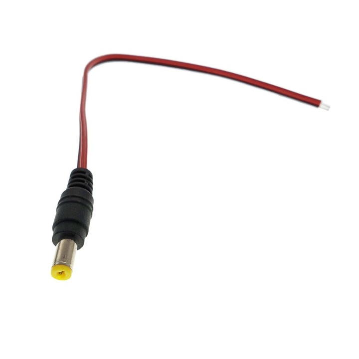 Cablu pentru alimentare cu mufa 5.5x2.5 tata,23 cm 23 cm