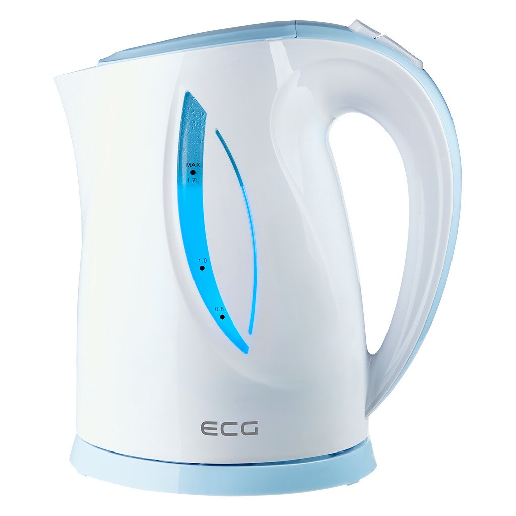 Cana electrica fierbator ECG RK 1758 bleu, 1,7 L, 2000 W, plastic de calitate BPA FREE