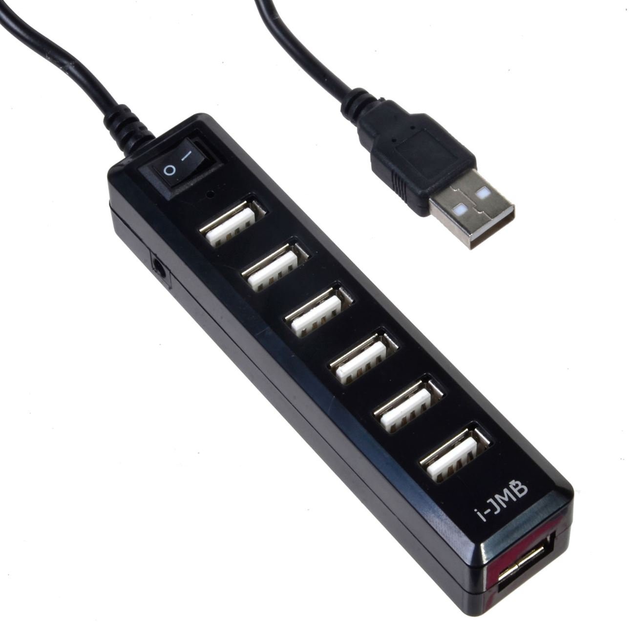 HUB usb cu 7 porturi,i-jmb, negru