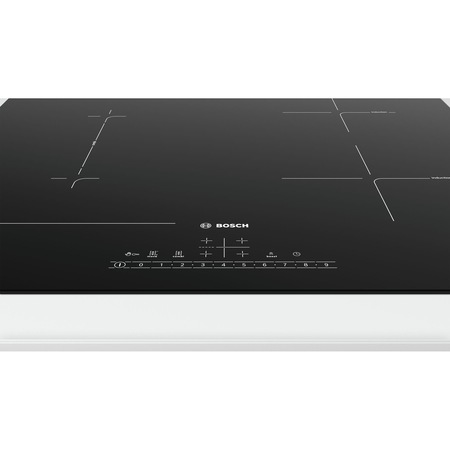 Plita incorporabila Bosch PVS611FB5E, Inductie, 4 zone de gatit, QuickStart, PowerBoost, Touch Control, 60 cm, Negru