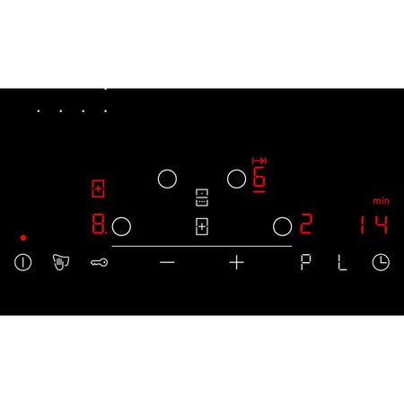 Plita incorporabila Neff T46BD53N2, Inductie, 4 zone de gatit, TouchControl, Afisaj digital, Power Move, PowerBoost, 60 cm, Sticla neagra