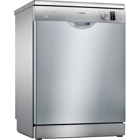 Masina de spalat vase Bosch SMS25AI05E, 12 seturi, 5 programe, Silence Plus, Motor EcoSilence Drive, Clasa A++, 60 cm, Inox
