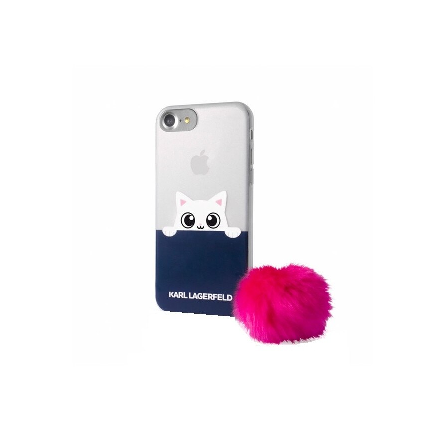 Husa protectie pentru Samsung Galaxy S8+ Karl Lagerfeld KLHCS8LTRGPABPI, Roz/Transparent