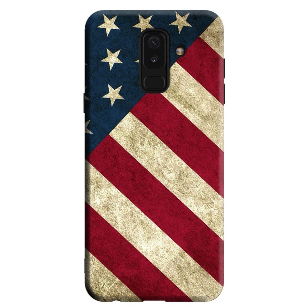 Husa Samsung Galaxy A6 Plus 2018 - Silicon Matte TPU US Flag
