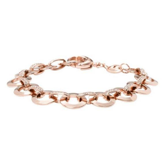 Bratara Fossil Charms JF00693791, Rose gold