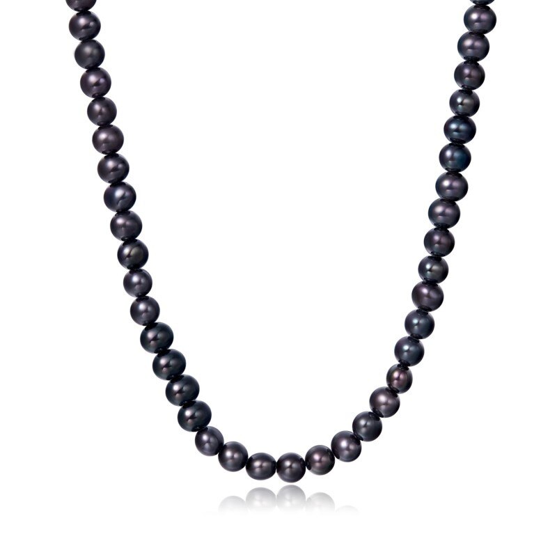 Colier cu Snur Negru Perle Cultura PS171266N-BLK-SSA