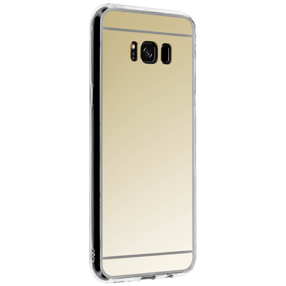 Husa cu efect de oglinda Samsung Galaxy S8, Gold, Perfect Fit