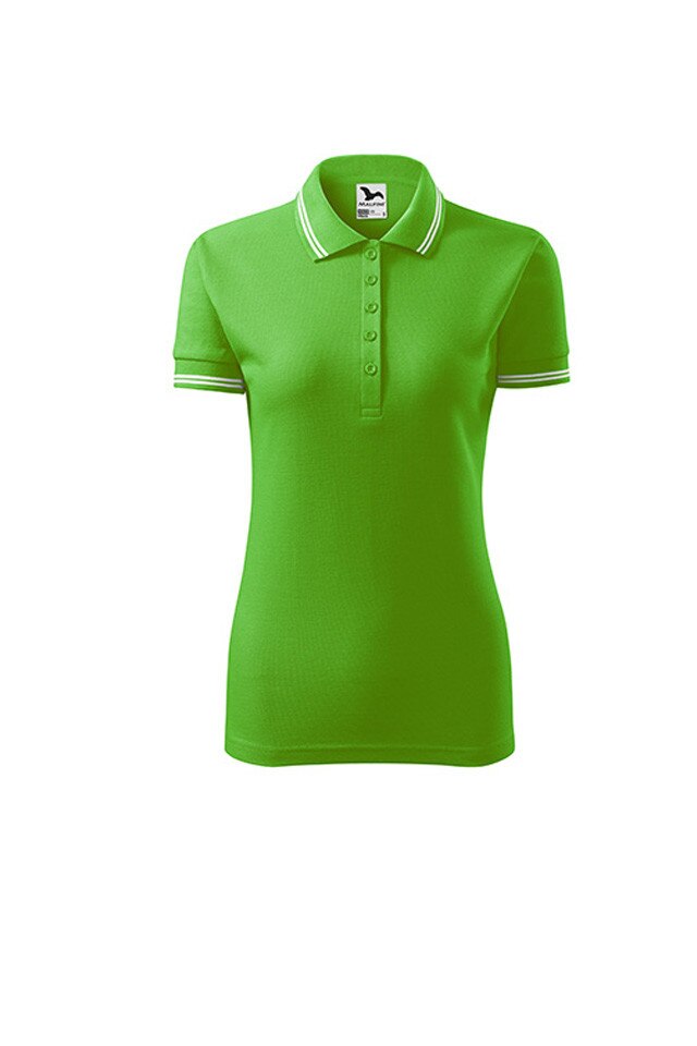 Tricou polo dama, Malfini, cambrat, urban, Verde deschis