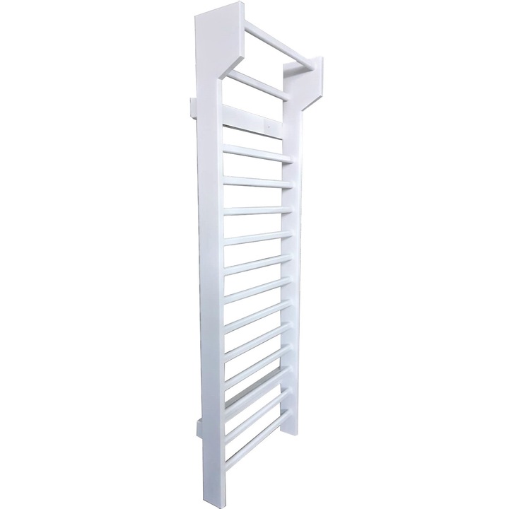 Spalier Gimnastica Standard, Lemnaria Jder, 230x80 cm, M230LC1, alb, 14 bare