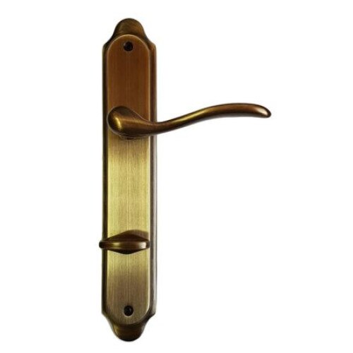 Maner Tolosa usa alama masiv cu placa, pentru baie, bronz grafiat lacuit