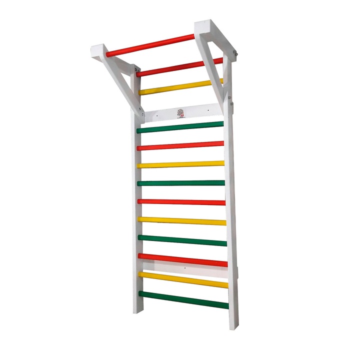 Spalier Gimnastica Multifunctional, Lemnaria Jder, 200x80 cm, M720SC4, COLORAT, 12 BARE