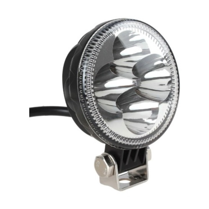 LED Proiectoar Flexzon 12W 12V-24V,8.3 Cm , 720 Lumeni pentru ATV, Jeep , Motor, Barca