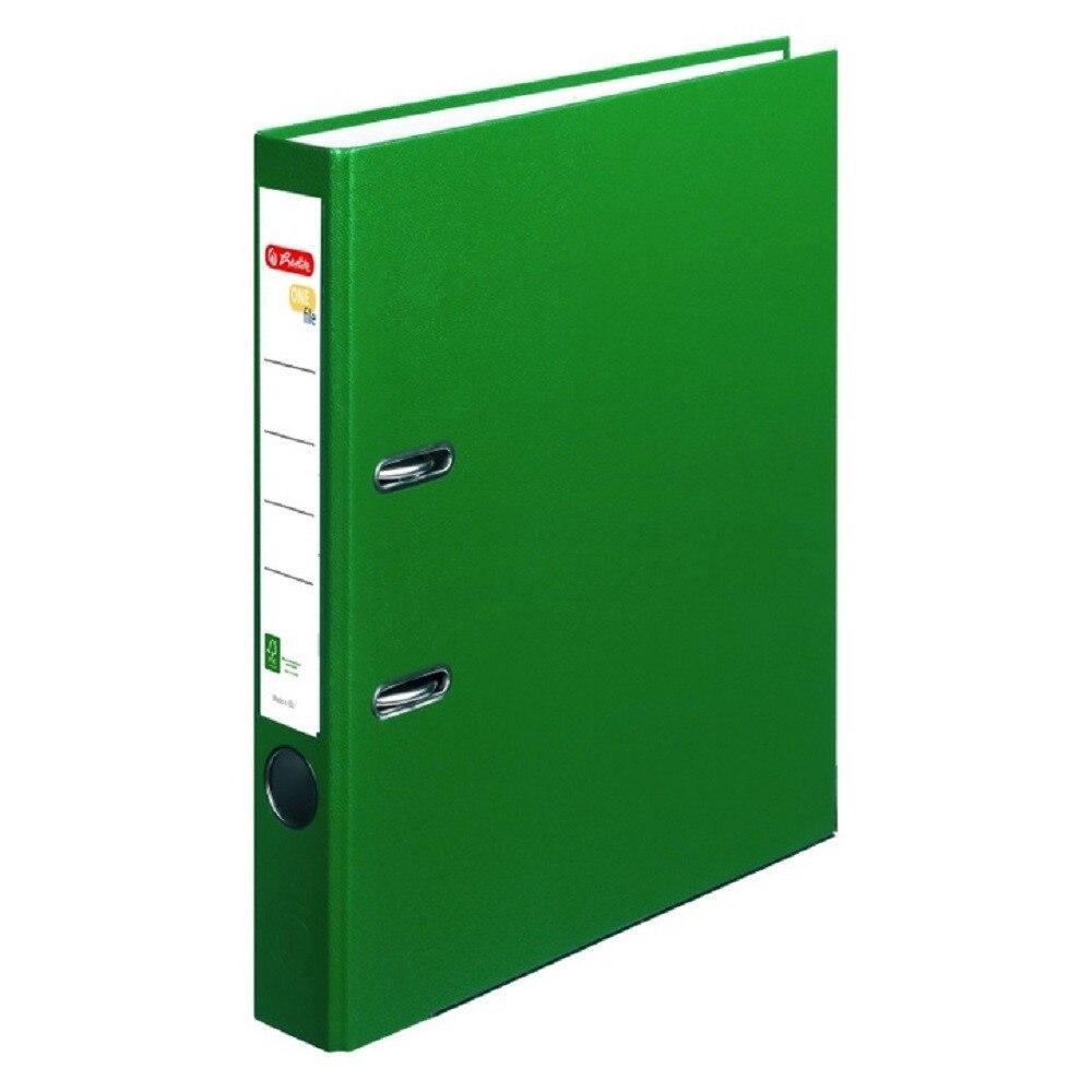 Set 25 bibliorafturi Herlitz One File plastifiat 5cm verde