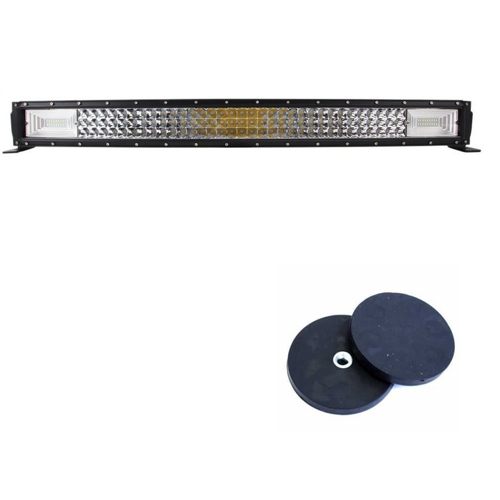 Led бар 405w, 7D светлина, спот и прожектор, захранване 12-24w, дължина 86,5 Магнитни щипки
