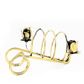 Suport de vin decorativ, 10-1054, auriu patinat Suport de vin decorativ, 10-1054, auriu patinat