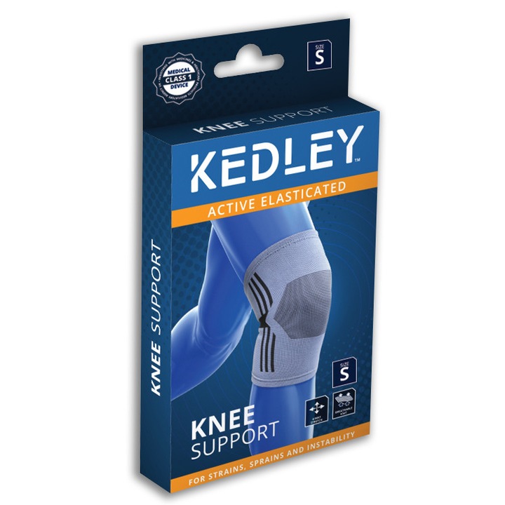 Kedley elasztikus térdrögzítő, térdkörfogat 25-33cm, S méret