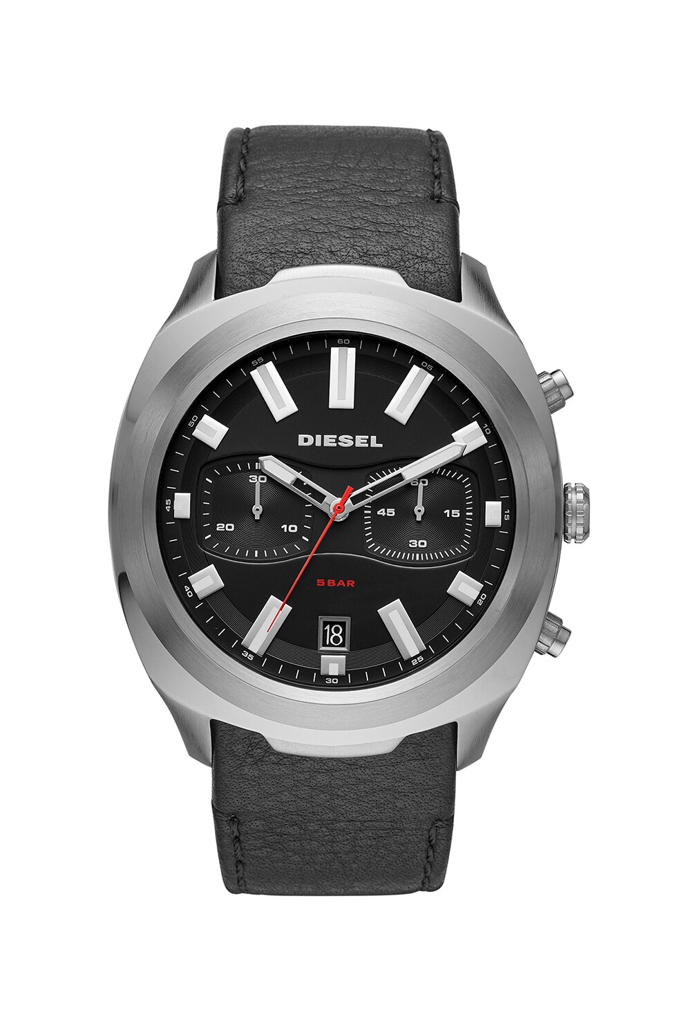 Diesel, Ceas cronograf cu o curea de piele, Gri inchis