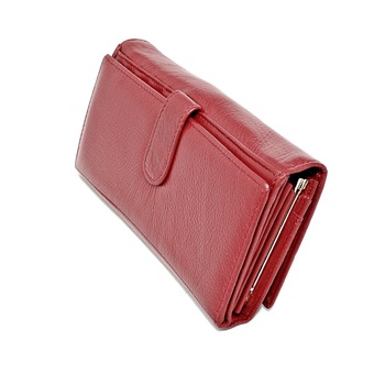 Portofel de dama, Hassion A-04, rosu cu doua zone distincte din piele naturala veritabila Portofel de dama, Hassion A-04, rosu cu doua zone distincte din piele naturala veritabila