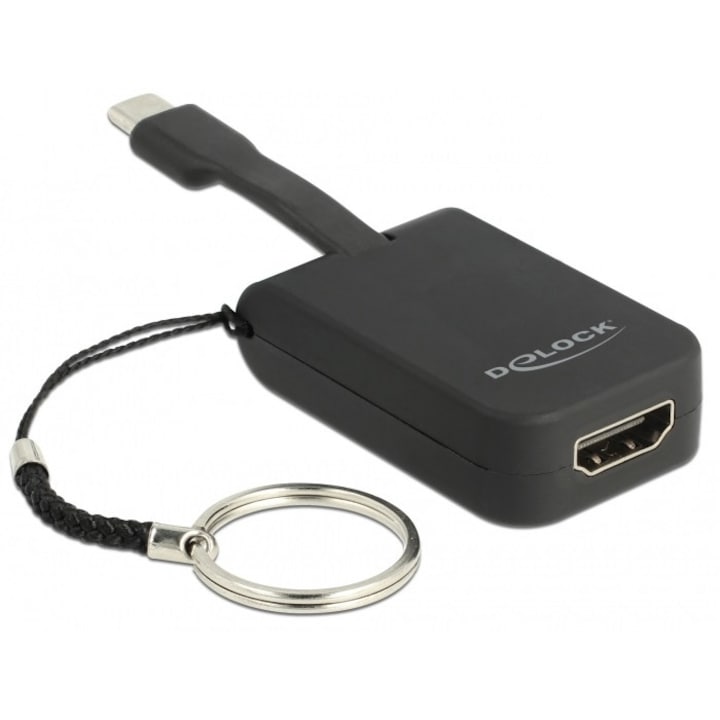 Адаптер USB-C - HDMI (DP Alt Mode), 4K 30 Hz M-F за ключодържателя, Delock 63942