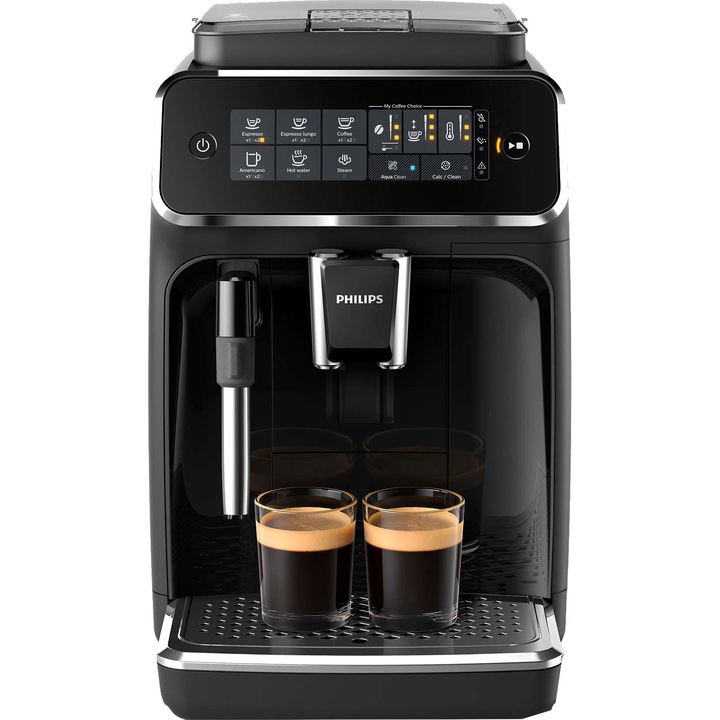 Кафеавтомат Philips EP3221/40, 15 bar, 1500 W, Система за разпенване на мляко, Керамична мелачка, Сензорен екран