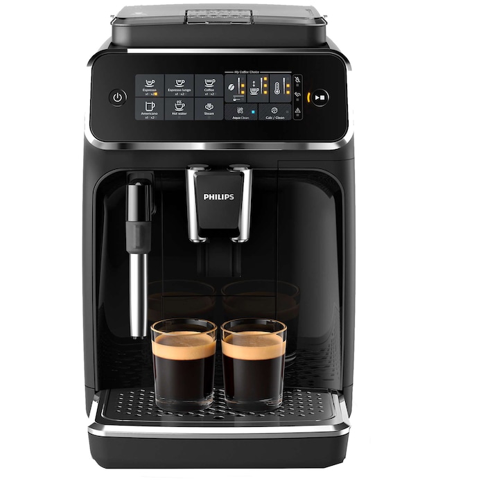 Кафеавтомат Philips EP3221/40, 15 bar, 1500 W, Система за разпенване на мляко, Керамична мелачка, Сензорен екран