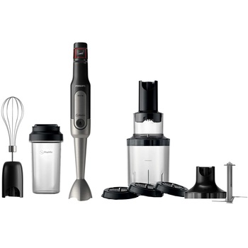 Mixer vertical Philips Viva Collection HR2657/90, 800 W, Viteza variabila, recipient on-the-go, tel, tocator XL, spiralizator, Negru Mixer vertical Philips Viva Collection HR2657/90, 800 W, Viteza variabila, recipient on-the-go, tel, tocator XL, spiralizator, Negru