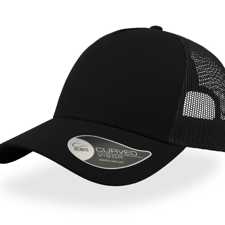 Sapca Unisex Tracker Rapper; moderna;bumbac, design italian .culoare neagra