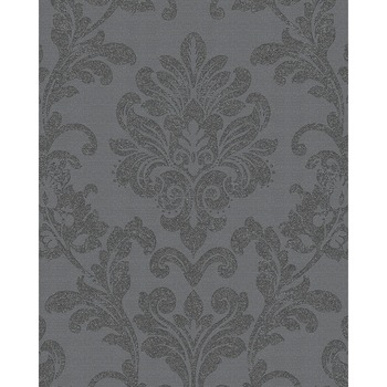 Tapet Classic Spuma Vinilica Cu Sclipici Fin Ella 6762-20 Negru/Argintiu 0.53m X 10m=5mp/Rola Tapet Classic Spuma Vinilica Cu Sclipici Fin Ella 6762-20 Negru/Argintiu 0.53m X 10m=5mp/Rola