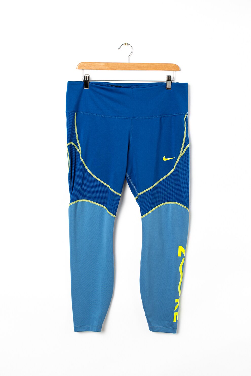 Nike, Colanti plus size realizati cu Dri-Fit, pentru antrenament, Albastru, 50-52