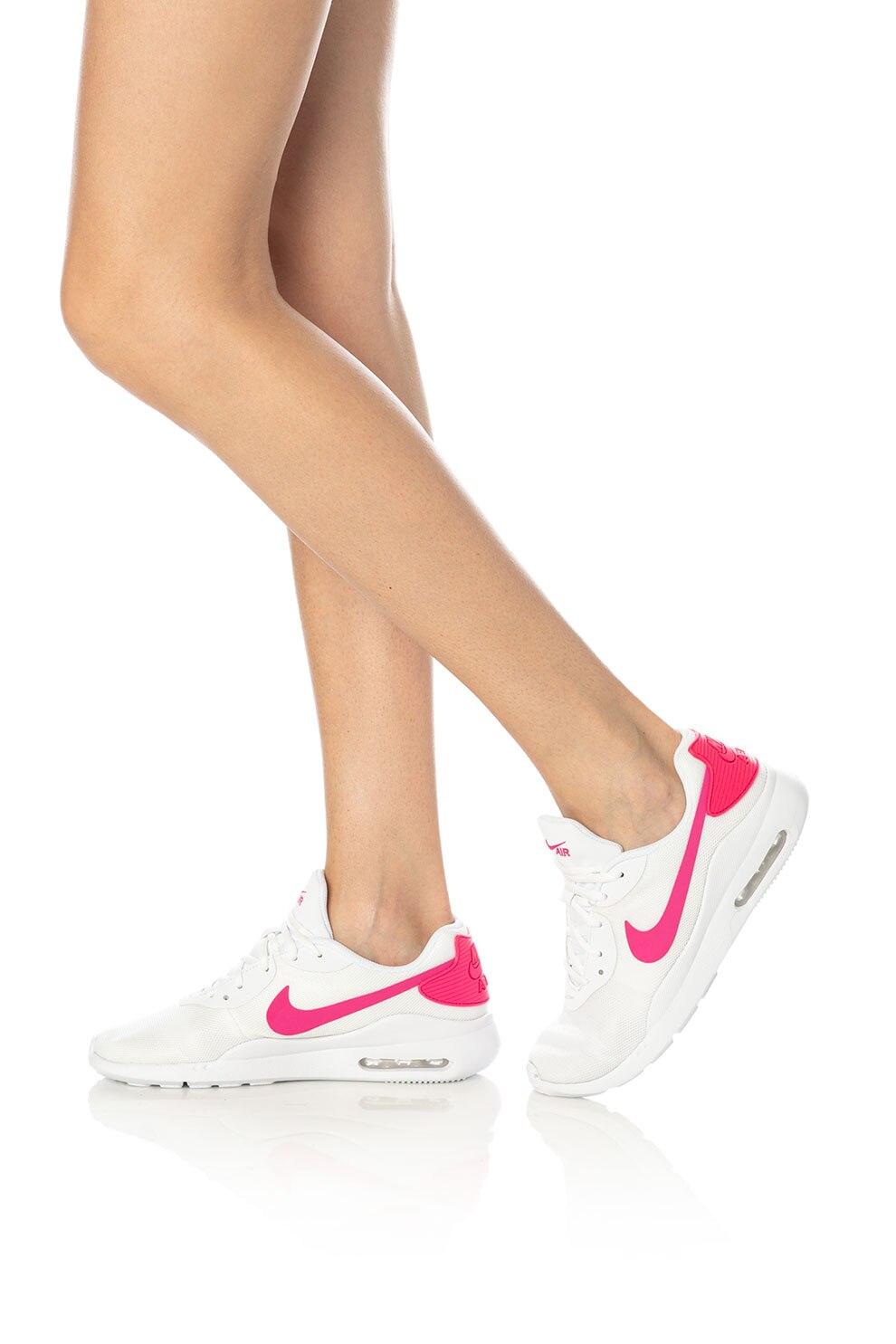 sponge Bot Liquefy Nike, Pantofi sport din material textil, cu aplicatii contrastante Air Max  Oketo, Alb, 8.5 - eMAG.ro