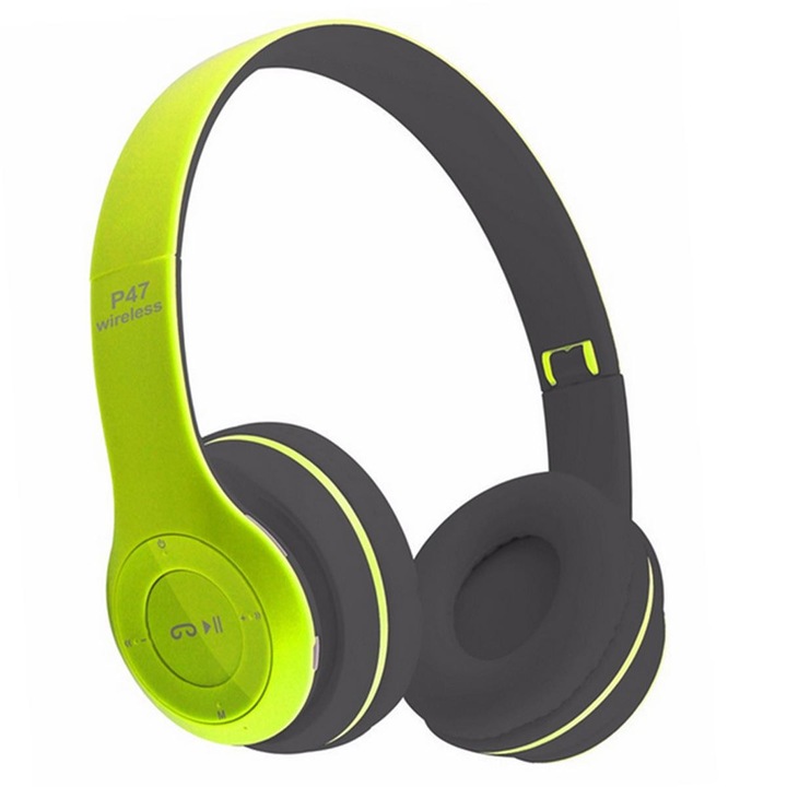 Bluetooth Слушалки KAPP. P47 , 4.2 + EDR Headsets, Зелен