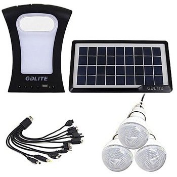 Kit de Iluminare Solara pentru Camping , Lanterna Portabila, 3 Becuri Economice LED, Maner portabil, Cablu USB pentru Gadget-uri, Negru Kit de Iluminare Solara pentru Camping , Lanterna Portabila, 3 Becuri Economice LED, Maner portabil, Cablu USB pentru Gadget-uri, Negru