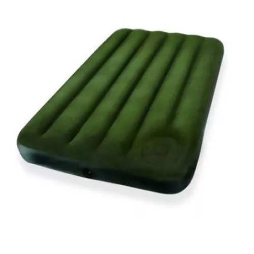 Saltea gonflabila Lumi LUXURY® Intex Velur cu pompa picior incorporata, 99x191x22 cm