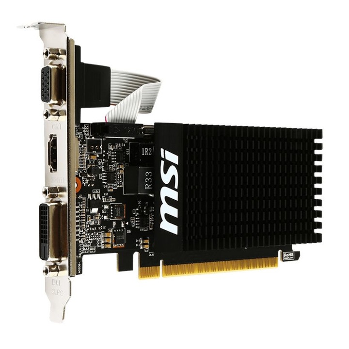 Videokártya MSI GeForce®GT 710, 2GB, DDR3, 64 bites