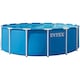 Piscina rotunda cu cadru meltalic Metal Frame Intex 28242NP, D457xH122 cm, include pompa cu filtru 28638 (3.785 l), scara acces, protectie baza piscina si prelata acoperire piscina