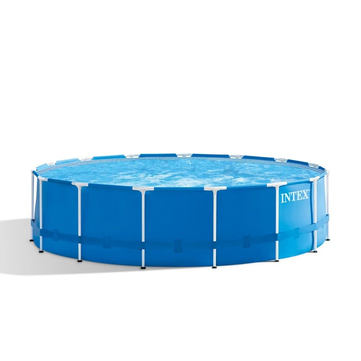 Басейн Intex 28242NP, Включена филтърна помпа, стълба и покривало, 4,57 м x 122 см