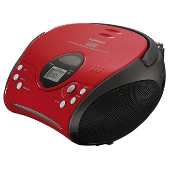 Sistem audio portabil Lenco SCD-24, CD Player, tuner FM, 2x1.2W, Rosu/Negru Sistem audio portabil Lenco SCD-24, CD Player, tuner FM, 2x1.2W, Rosu/Negru