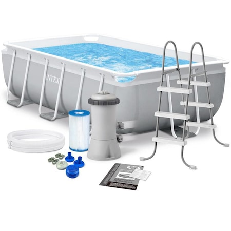 Piscina Intex 26784NP Prism Rectangular Pompa de filtrare + scara inclusa, 3m x 1.75m