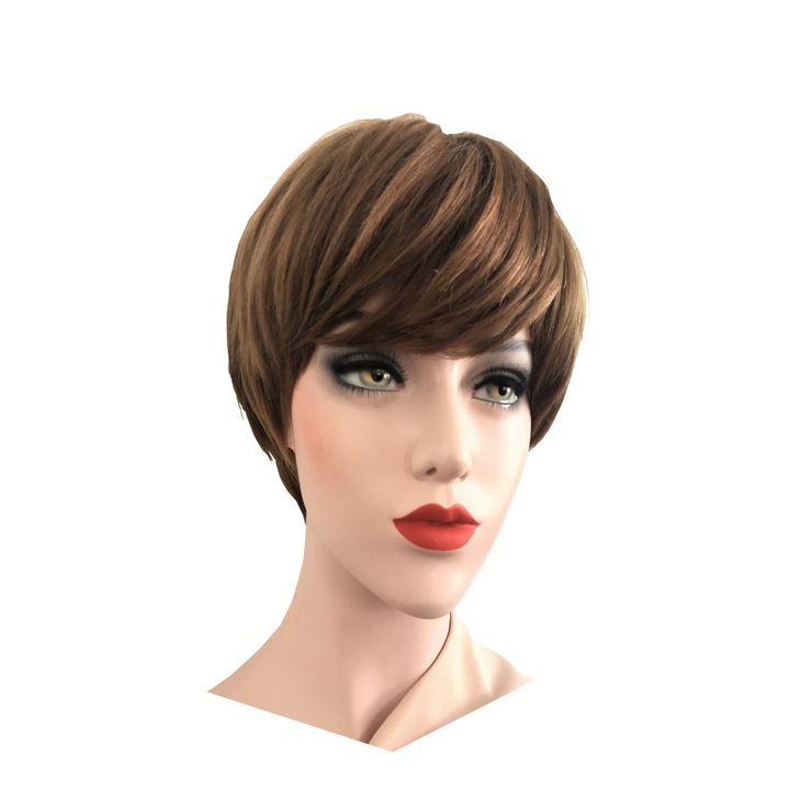 Перука от 100% естествена човешка коса, ръчна изработка, модел Garcon, средно руса