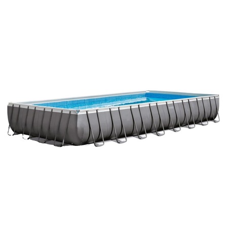 Piscina Intex 26374NP Prism Ultra Frame, pompa de filtrare, scara si panou protectie inclus, 9.75m x 4.88m