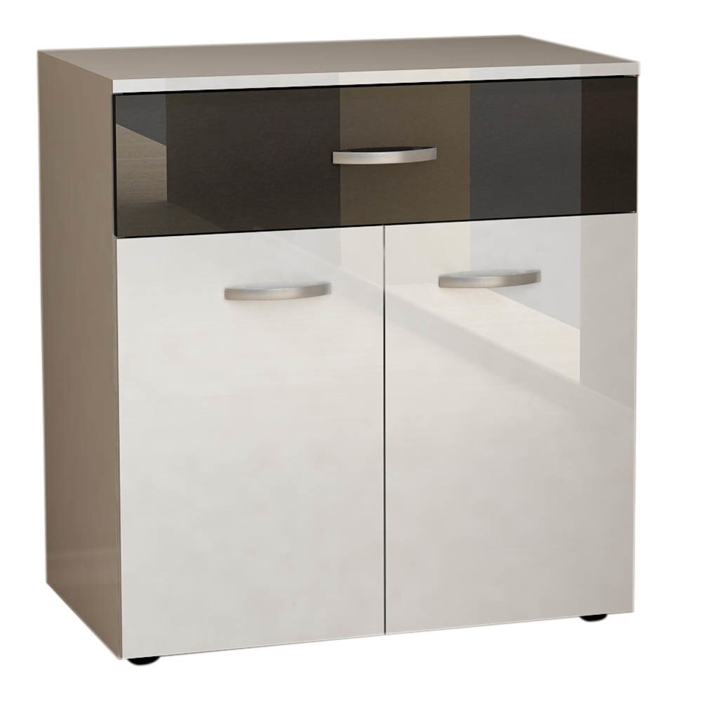 Comoda Sani Terra 1 Alb / Negru Luciu 70x43x76