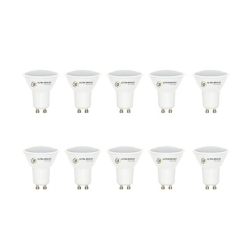 Set 10 becuri LED GU10 6W, 6400K, lumina rece, 220V, Ultra Bright Set 10 becuri LED GU10 6W, 6400K, lumina rece, 220V, Ultra Bright